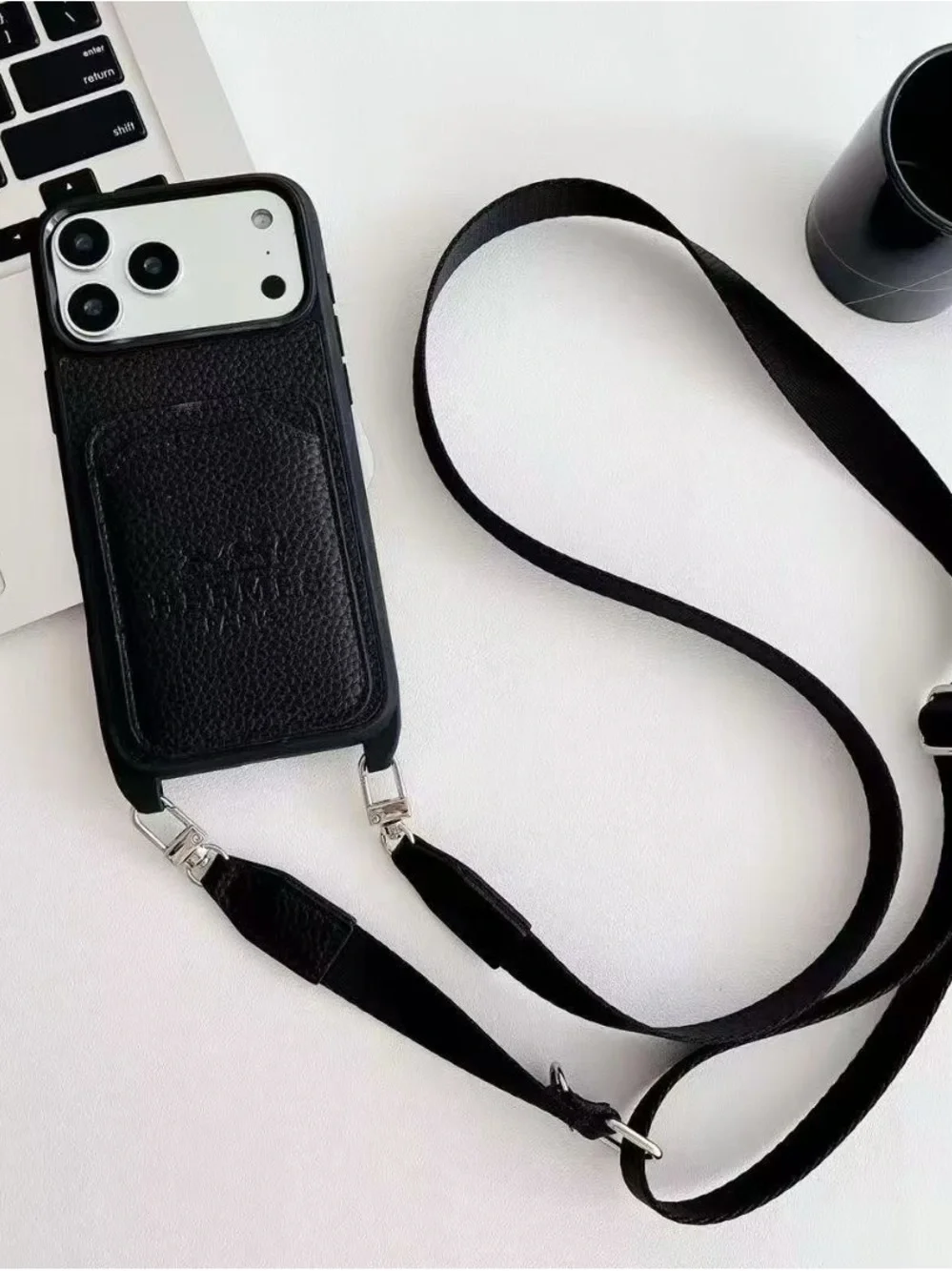 FASHION Apple iPhone Phone Case With Card Holder and Lanyard